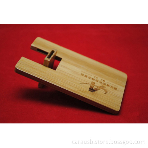 CaraUSB U disk factory custom HeartWood spain gifts wooden card type Usb disk 4gb creative waterproof Bank cassette design